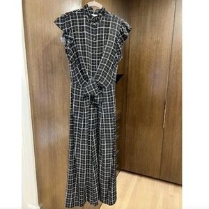 Rebecca Taylor Black and White Checkered Jumpsuit